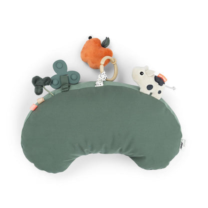 Done By Deer Tummy Time Activity Pillow Tiny Farm Green