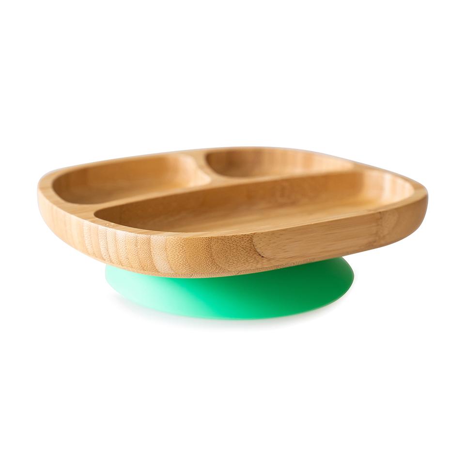 Eco Rascals Bamboo Suction Plate oval