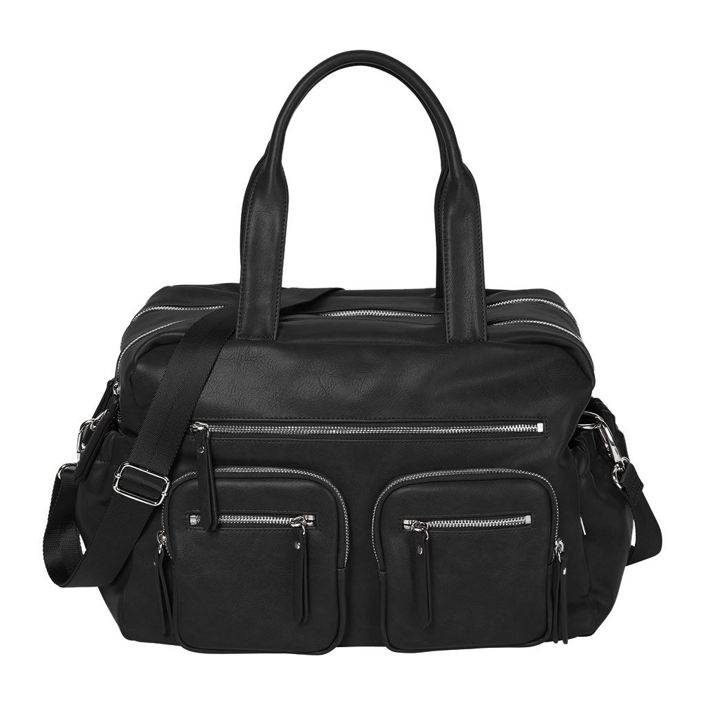 OiOi Faux Leather Carry All Nappy Bag black