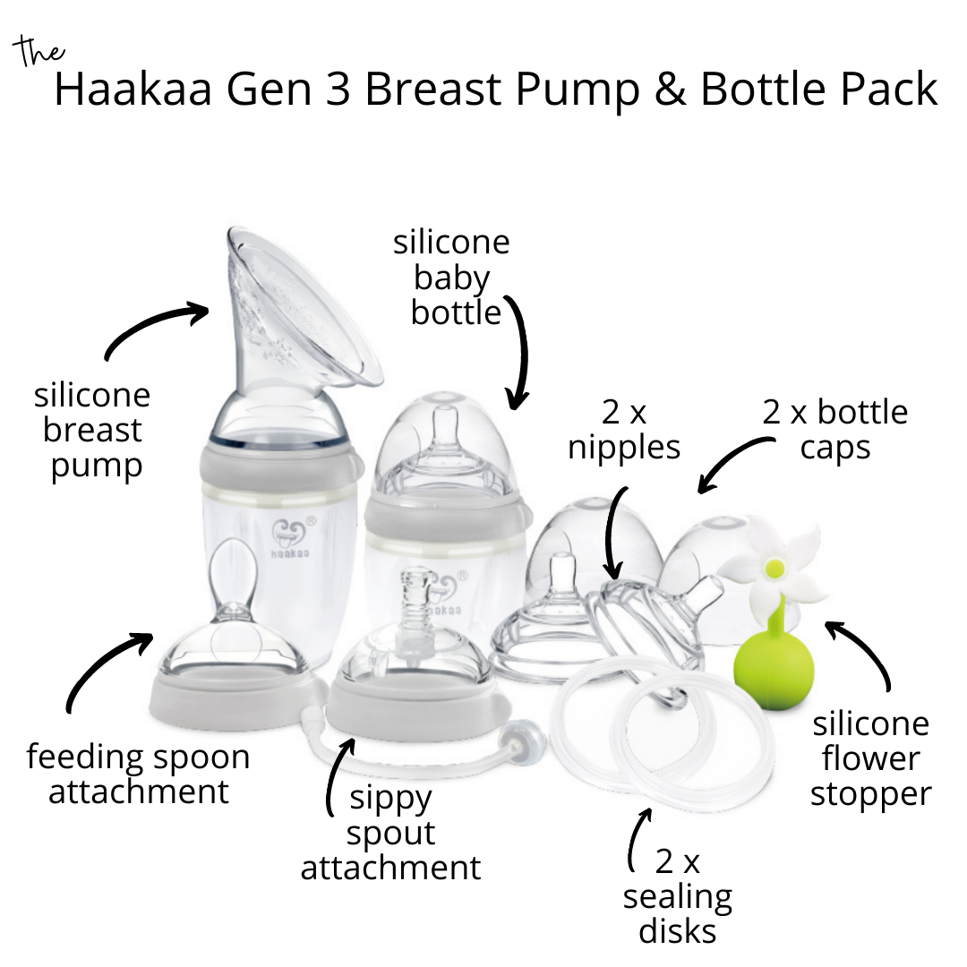 Haakaa Gen 3 Breast Pump & Bottle Pack