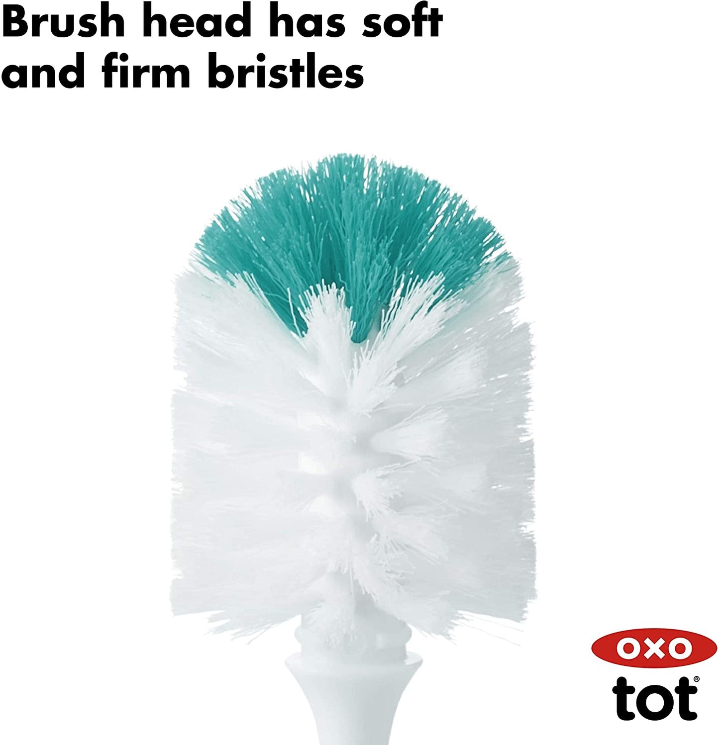 OXO TOT Bottle Brush & Stand teal