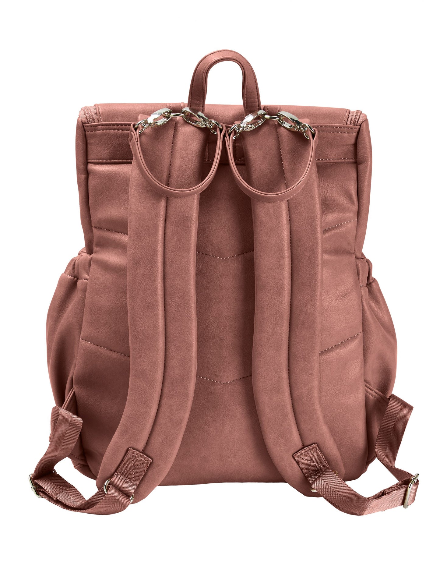 OiOi Signature Faux Leather Nappy Backpack dusty rose