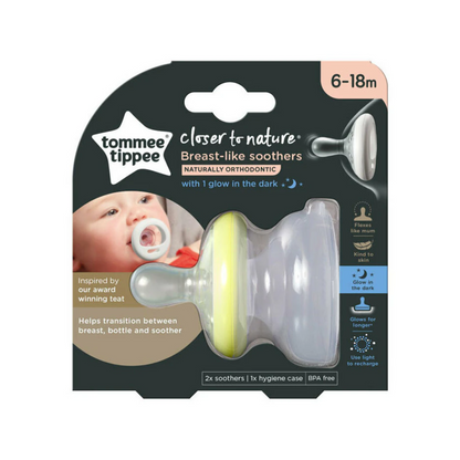 Tommee Tippee Breast Like Day & Night Time Soother 6-18m